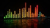 Digital audio spectrum analyzer with illuminated | Stock Illustration