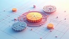Infografías 3D para presentación de negocios con | Ilustración