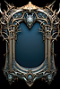 Ornate vintage frame in fantasy style with | Stock Illustration