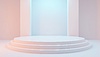 Minimalist podium with pastel lighting for product | Stock Illustration