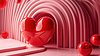 Red heart glass sculpture in minimalist 3D design | Stock Illustration