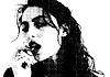 Old school pixel portrait of woman in early compute