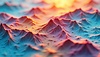 Абстрактная 3D-топографическая карта с горным образованием | Иллюстрация