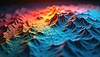 Абстрактная 3D-топографическая карта с горным образованием | Иллюстрация