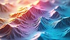 Абстрактная 3D-топографическая карта с горным образованием | Иллюстрация