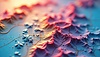 Абстрактная 3D-топографическая карта с горным образованием | Иллюстрация