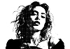 Old school pixel portrait of woman in early compute