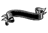 Vector clipart: Vintage ribbon in engraving style. classic royal