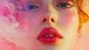 Fashion girl portrait. young woman face with | Stock Foto