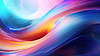 Abstract colorful 3D artwork with flowing waves of | Stock Illustration