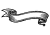 Vector clipart: Vintage ribbon in engraving style. classic royal