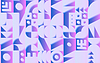 Vector clipart: Geometric retro pattern with 50s styled shapes and