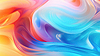 Abstract colorful 3D artwork with flowing waves of | Stock Illustration