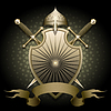 Vector clipart: Shield and helmet