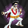 Vector clipart: rock and roll king