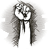 Vector clipart: raised fist