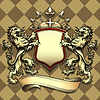 Vector clipart: shield with lions