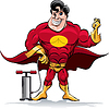 Vector clipart: Pumping superhero