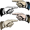 Vector clipart: Pointing fingers