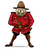 Vector clipart: Beaver in canadian ranger suit