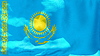 National flag of Kazakhstan is flying in wind | Stock Illustration