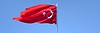3D-Wiedergabe der Nationalflagge der Türkei, die herein winkt | Stock Illustration