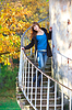 Girl on Tower Stairway | Stock Foto