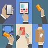 Vector clipart: Set of business hands action concepts
