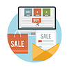 Vector clipart: Business online sale icons
