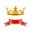 Vector clipart: Ribbon and Crown Icons Set