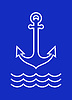 Vector clipart: Anchor and sea waves