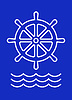 Vector clipart: Ship steering and sea waves