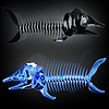 3d metall Fischskelett | Stock Illustration
