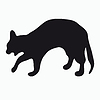 Векторный клипарт: Силуэт кошки