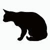 Векторный клипарт: Силуэт кошки