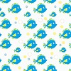 Vector clipart: Background of blue fish