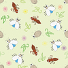 Vector clipart: Ornament of plants and insects