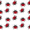 Vector clipart: pattern of ladybugs
