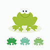 Vector clipart: Cute cartoon frog