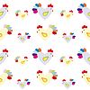 ornament of figures of cock