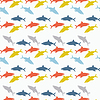 ornament of colorful sharks
