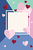 Banner with hearts | Stock Illustration