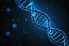 Dna spiral on bokeh background with space for text | Stock Illustration