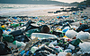 Trash on the beach, environmental pollution | Stock Foto