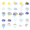 Vector clipart: weather symbols