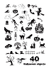 Vector clipart: 40 Halloween objects