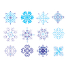 Vector clipart: Set of Snowflakes