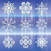 Vector clipart: Snowflakes White