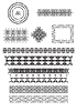 set of line art frames