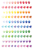 Vector clipart: 100 different colorful Balloons set